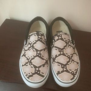 Vans custom slip on in snake print